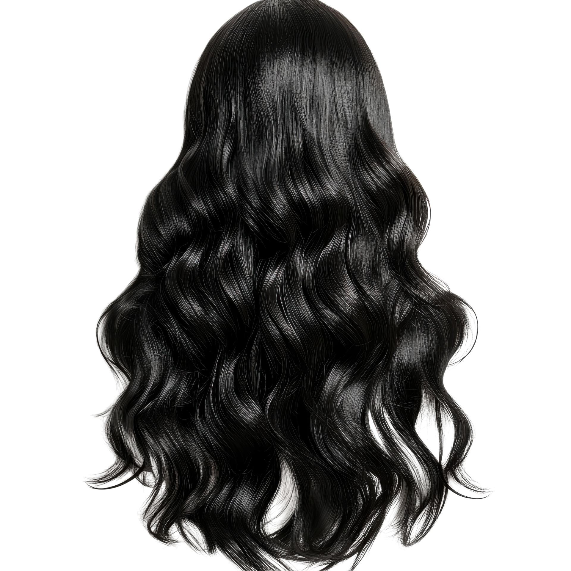 Une chevelure brune.