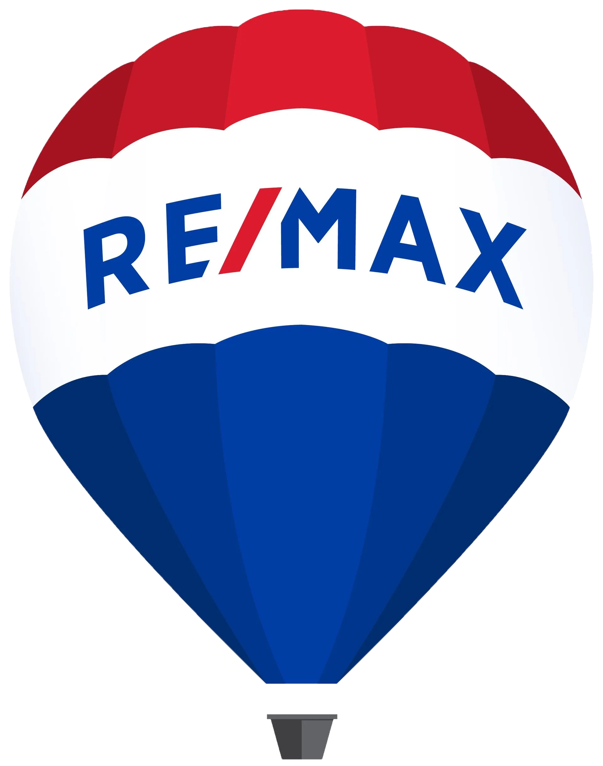Ein Heißluftballon mit dem Re/Max-Logo darauf