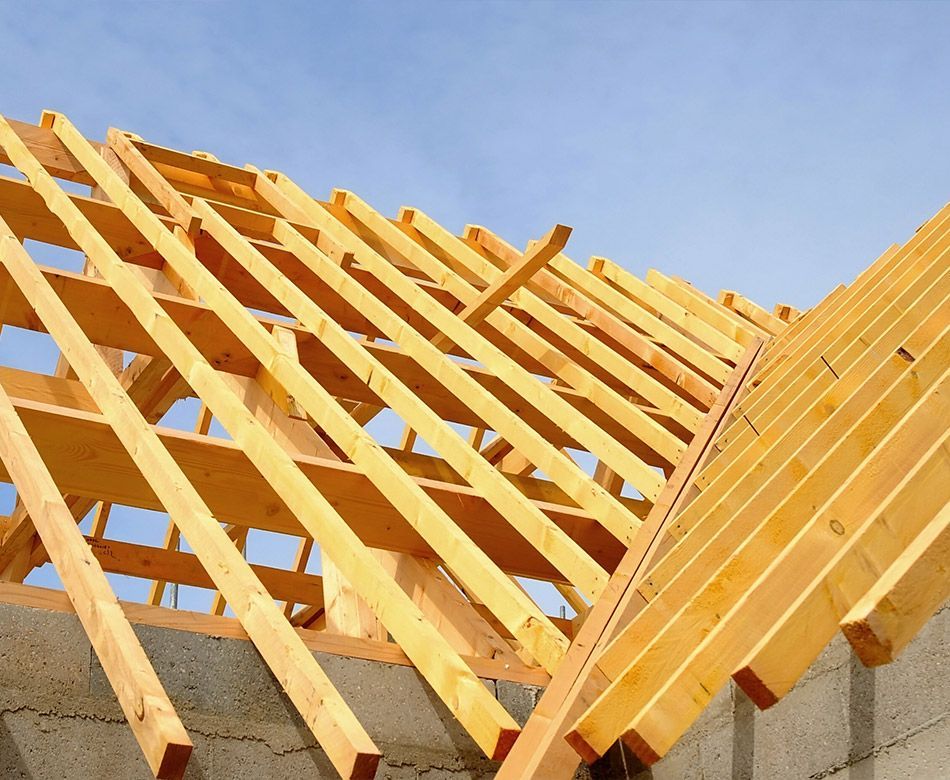Charpente sur une construction neuve