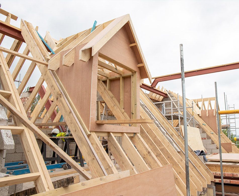 Charpente d'une extension de toiture