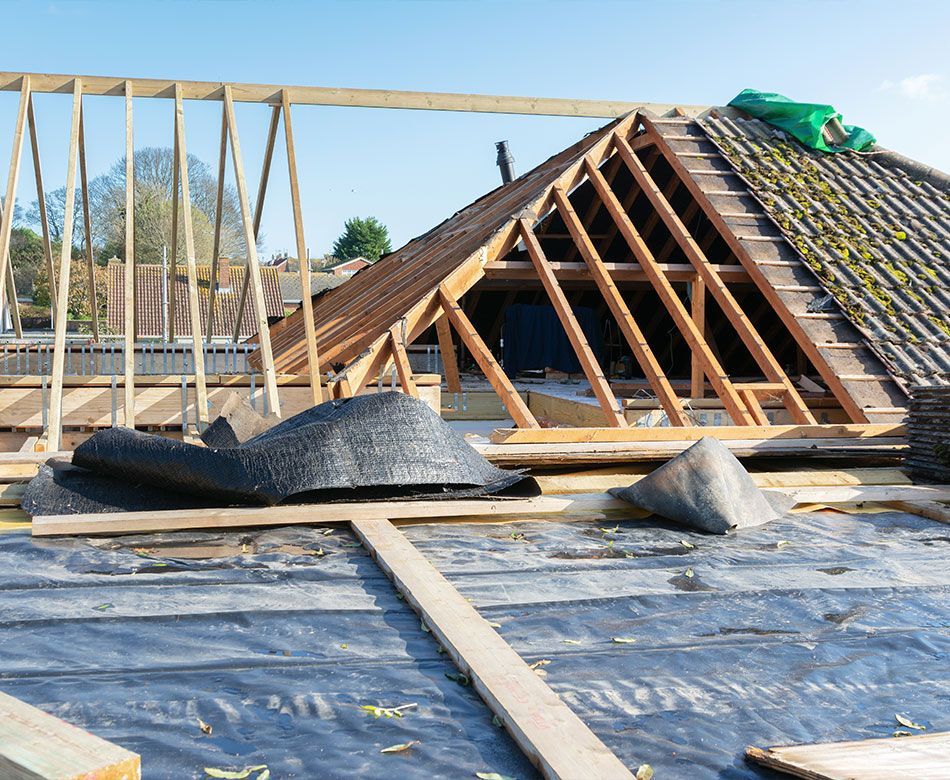 Extension de la toiture d'une maison