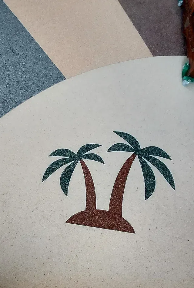 Moquette de pierre : palmiers