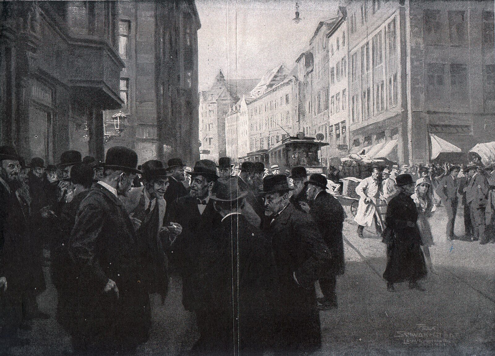 Leipzig. Auf dem Brühl. Felix Schwormstädt, ca. 1922