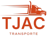 Un logotipo para Tjac Transporte con un camión.