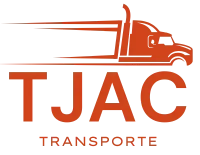 Un logotipo para Tjac Transporte con un camión.