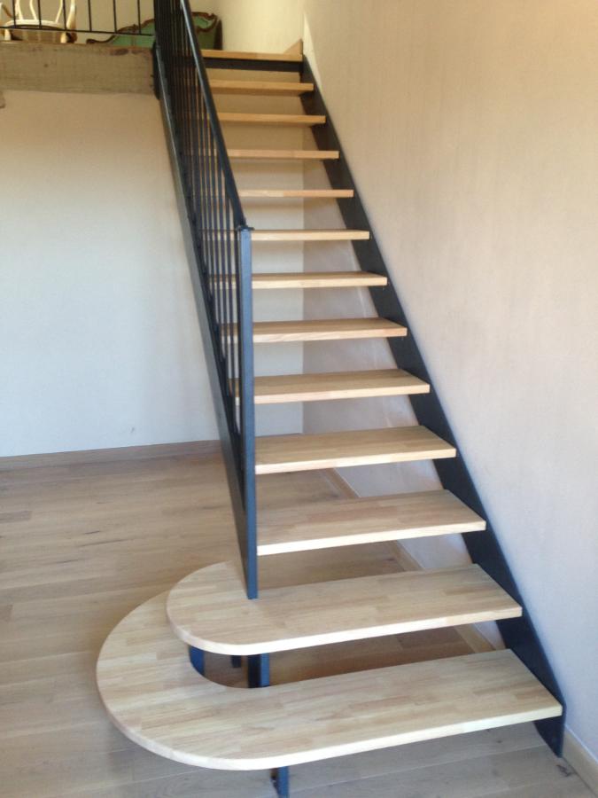 Escalier bois et fer