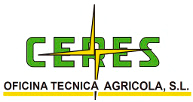 Un logotipo verde y amarillo para Ceres Oficina Tecnica Agrícola SL