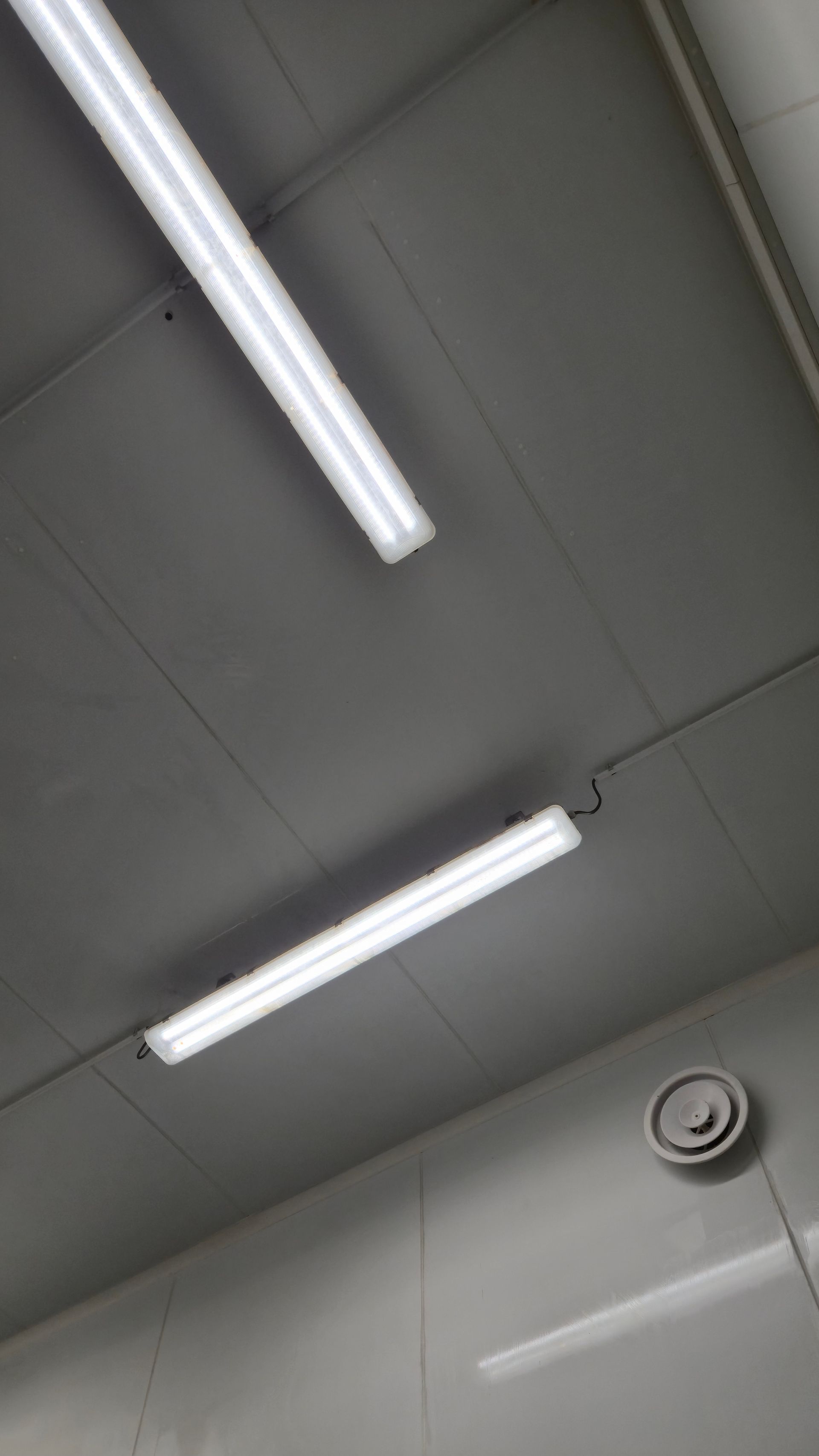 Plafond avec deux luminaires 