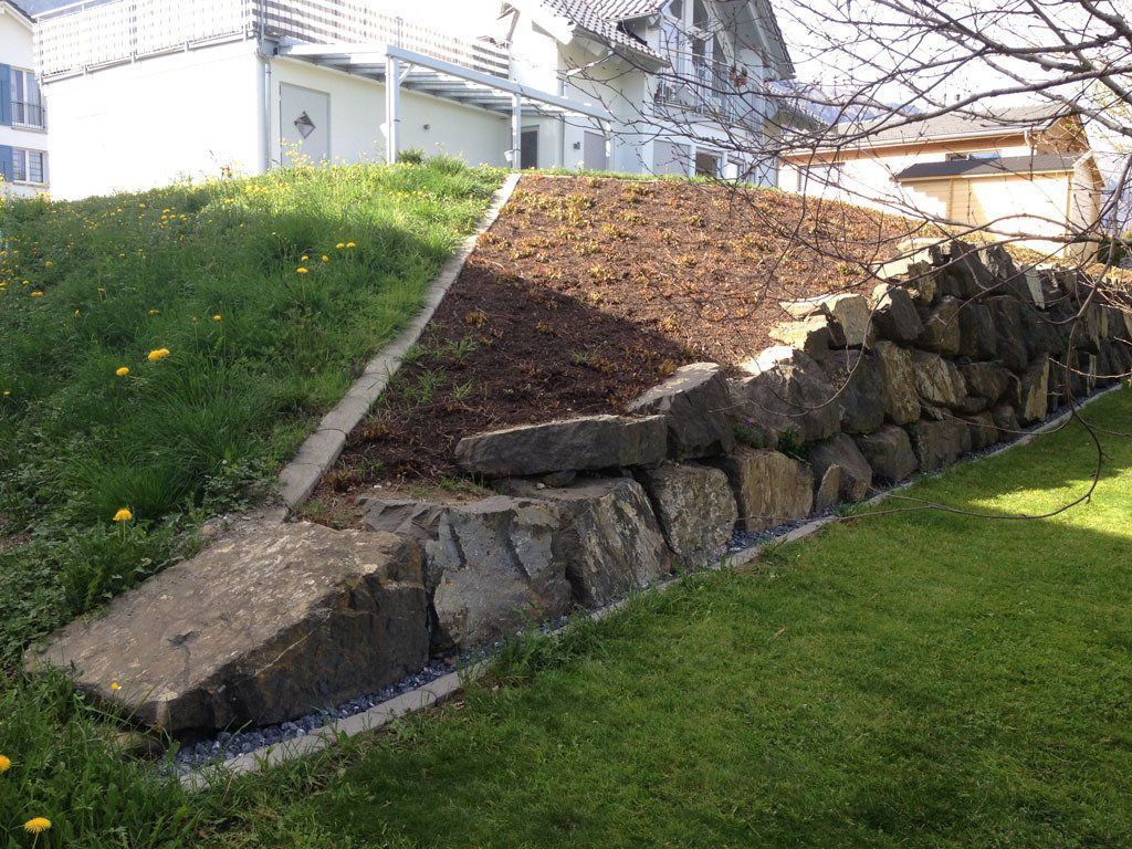 Bruchsteinmauer - GLB Bau Gams