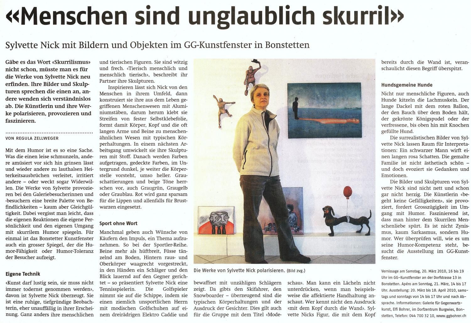 SYLVETTE  NICK
Bilder und Objekte