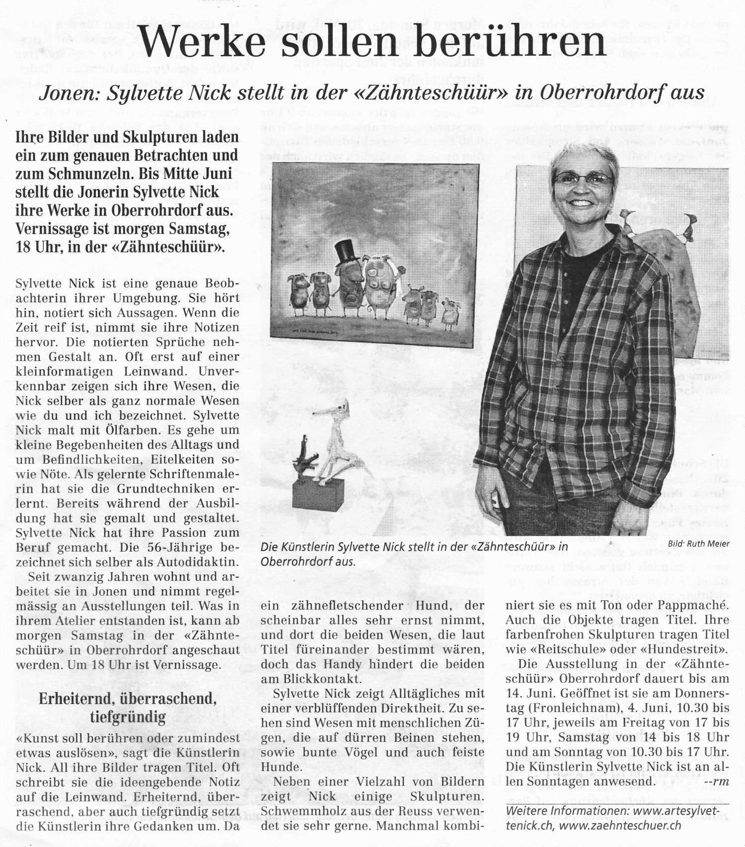 SYLVETTE  NICK
Bilder und Objekte