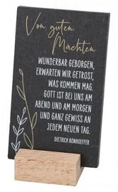 Schiefertafel mit Text von Dietrich Bonhoeffer