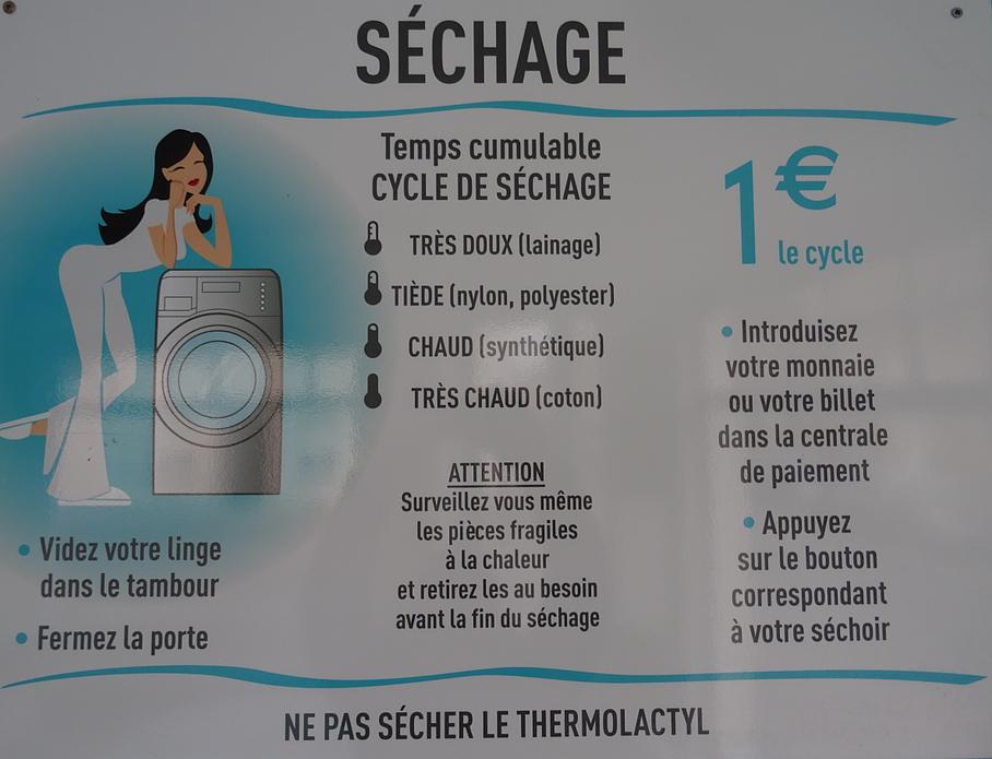 Consignes d'utilisation des séchoirs des laveries automatiques Lavorama à La Madeleine et Marcq-en-Barœul