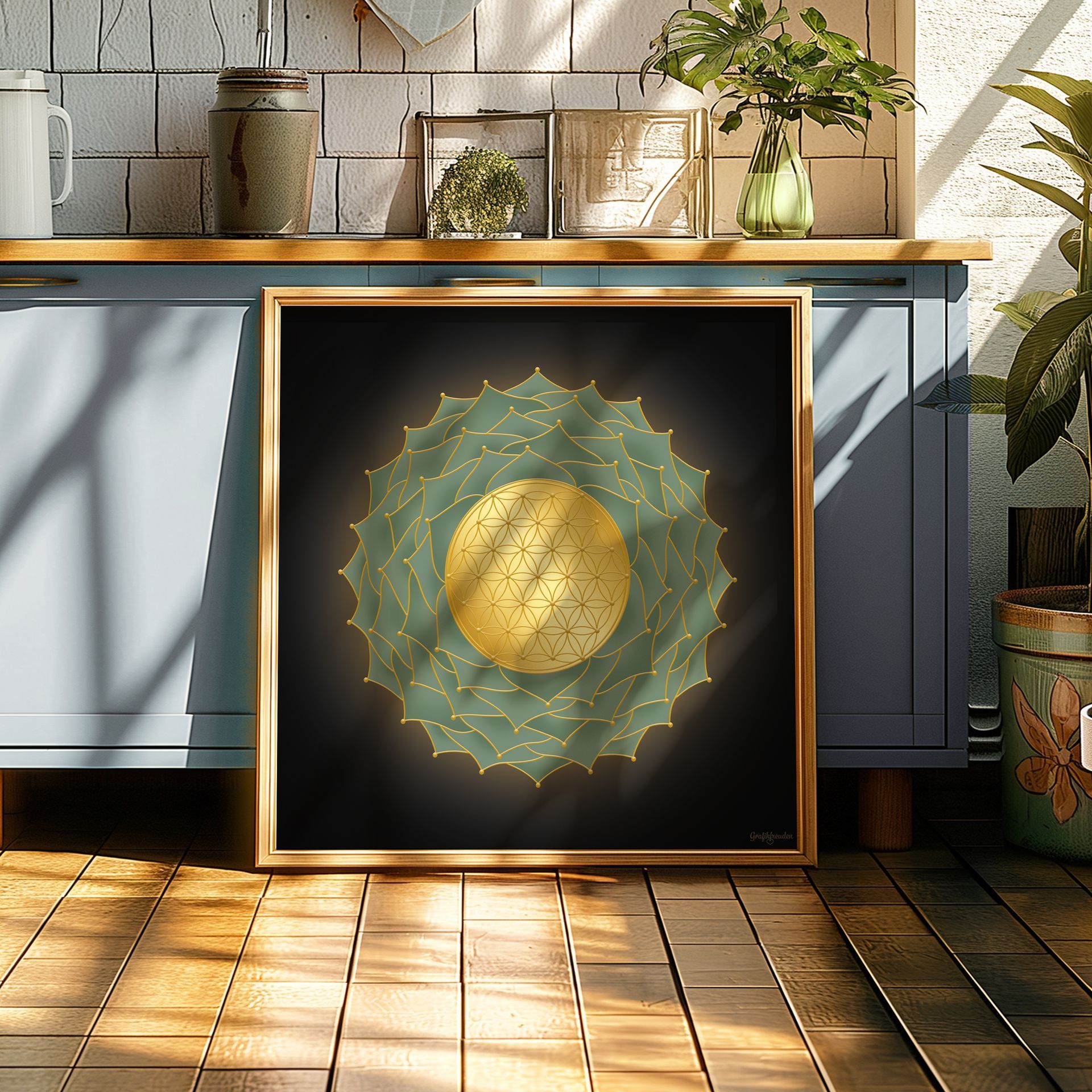 Grafikfreuden, Golden Spirit, Blume des Lebens