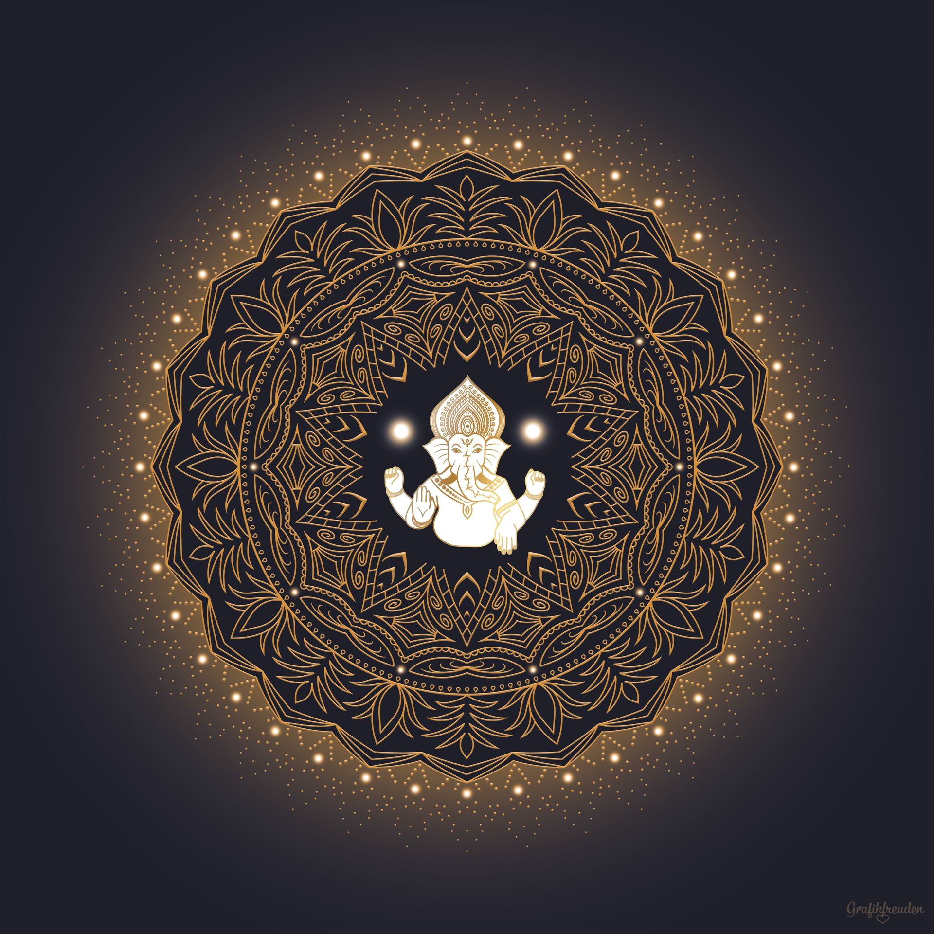 Grafikfreuden, Golden Spirit, Ganesha