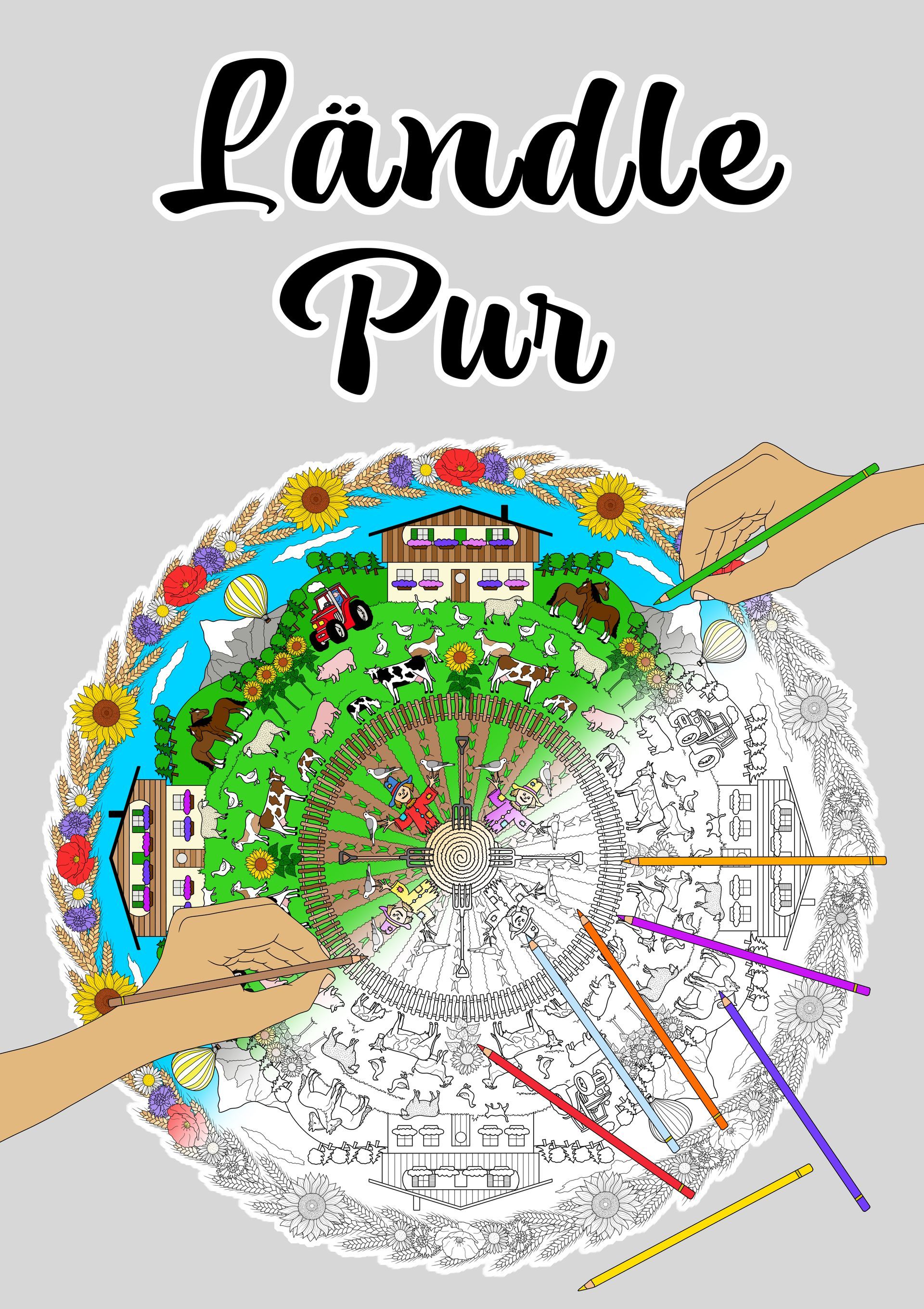 Malfreuden Ausmalbild A2/A3 Ländle Pur