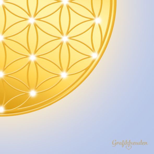 Grafikfreuden, Golden Spirit, Blume des Lebens