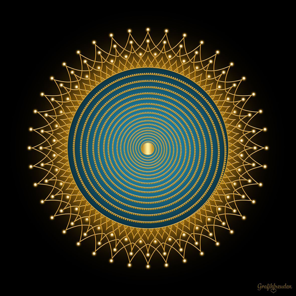 Grafikfreuden, Golden Spirit, Lebensspirale