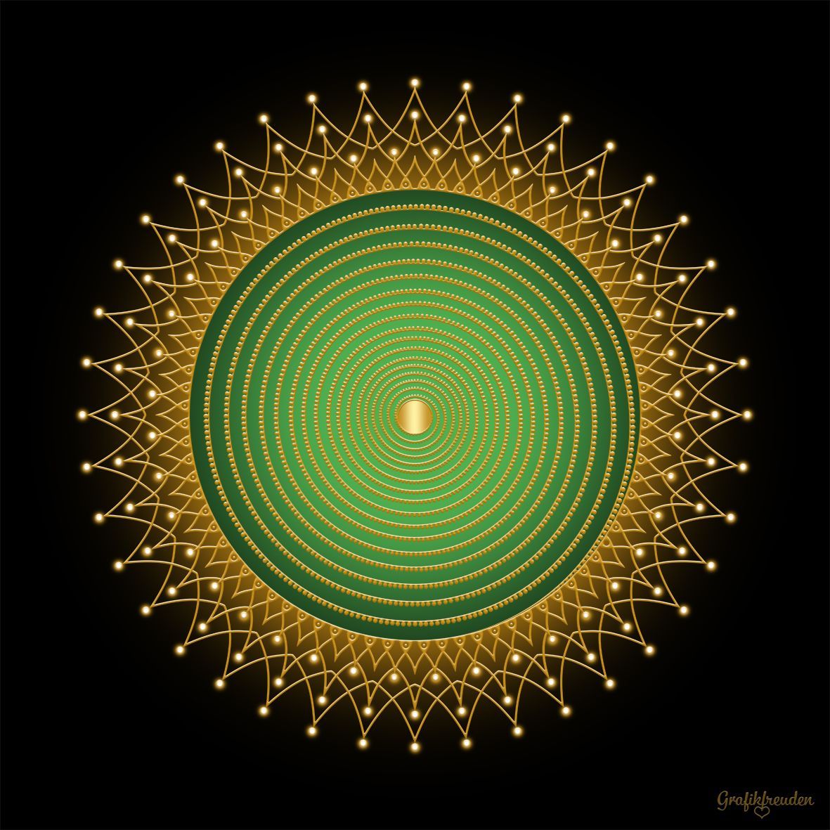 Grafikfreuden, Golden Spirit, Lebensspirale