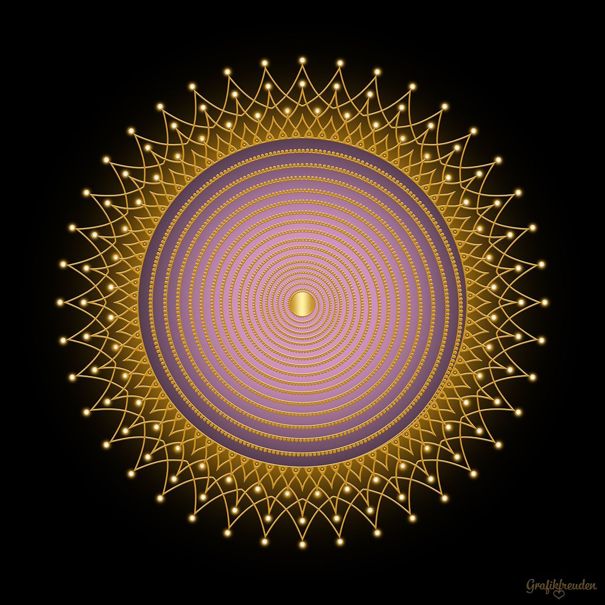 Grafikfreuden, Golden Spirit, Lebensspirale