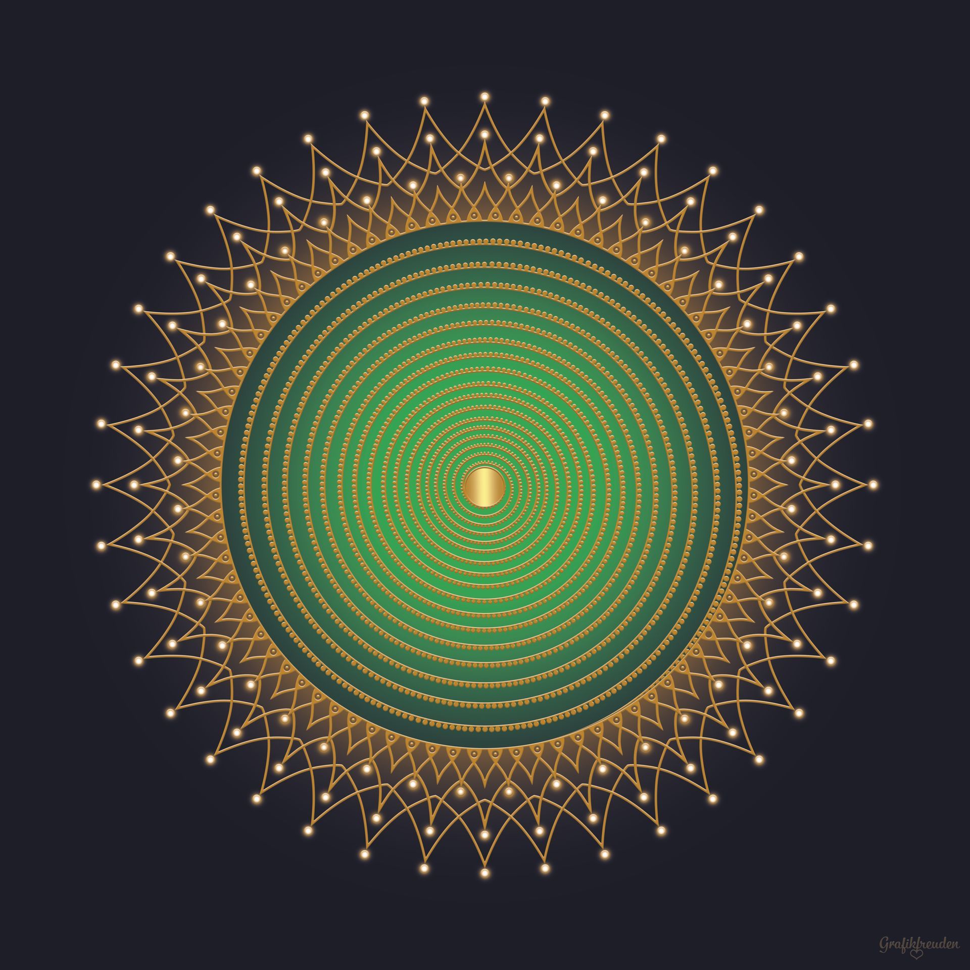 Grafikfreuden, Golden Spirit, Lebensspirale