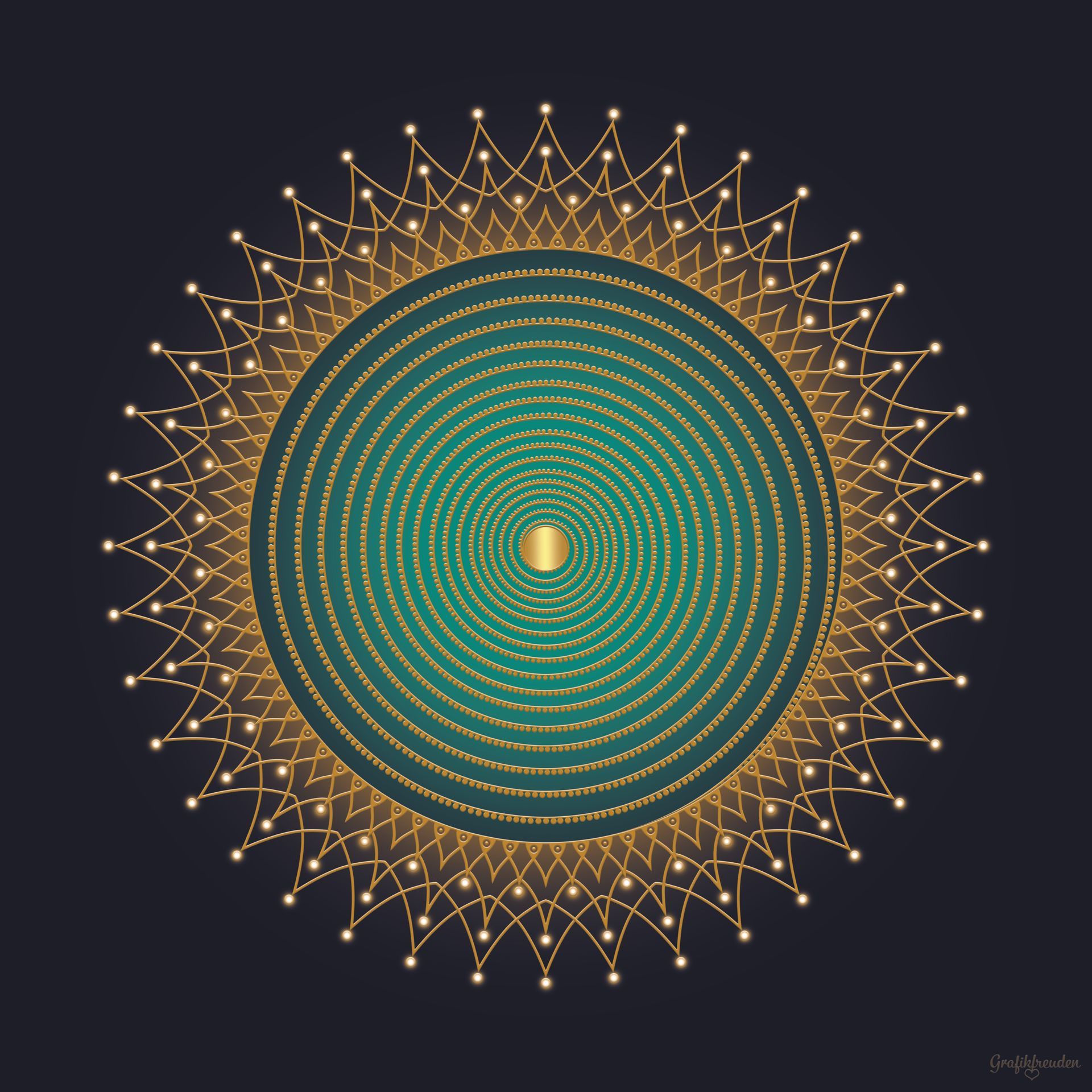 Grafikfreuden, Golden Spirit, Lebensspirale