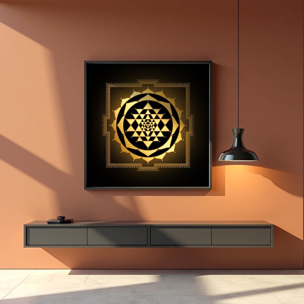 Tanja Brauweiler, Grafikkunst, Golden Spirit, Shri Yantra