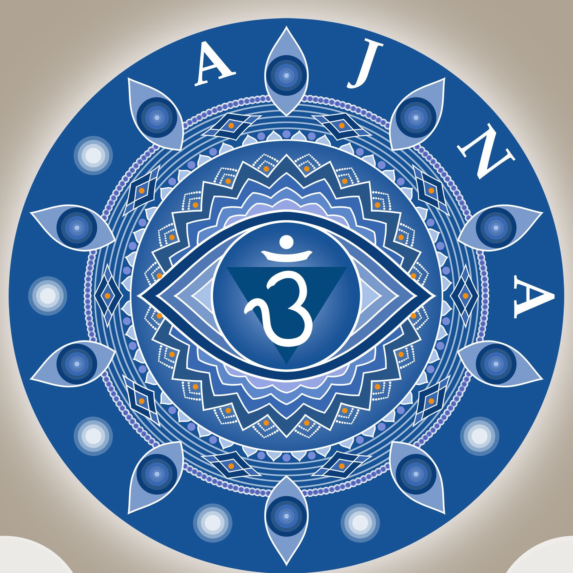 Tanja Brauweiler, Grafikkunst, Chakren Asana Flow, Yoga, Stirnchakra, Ajna
