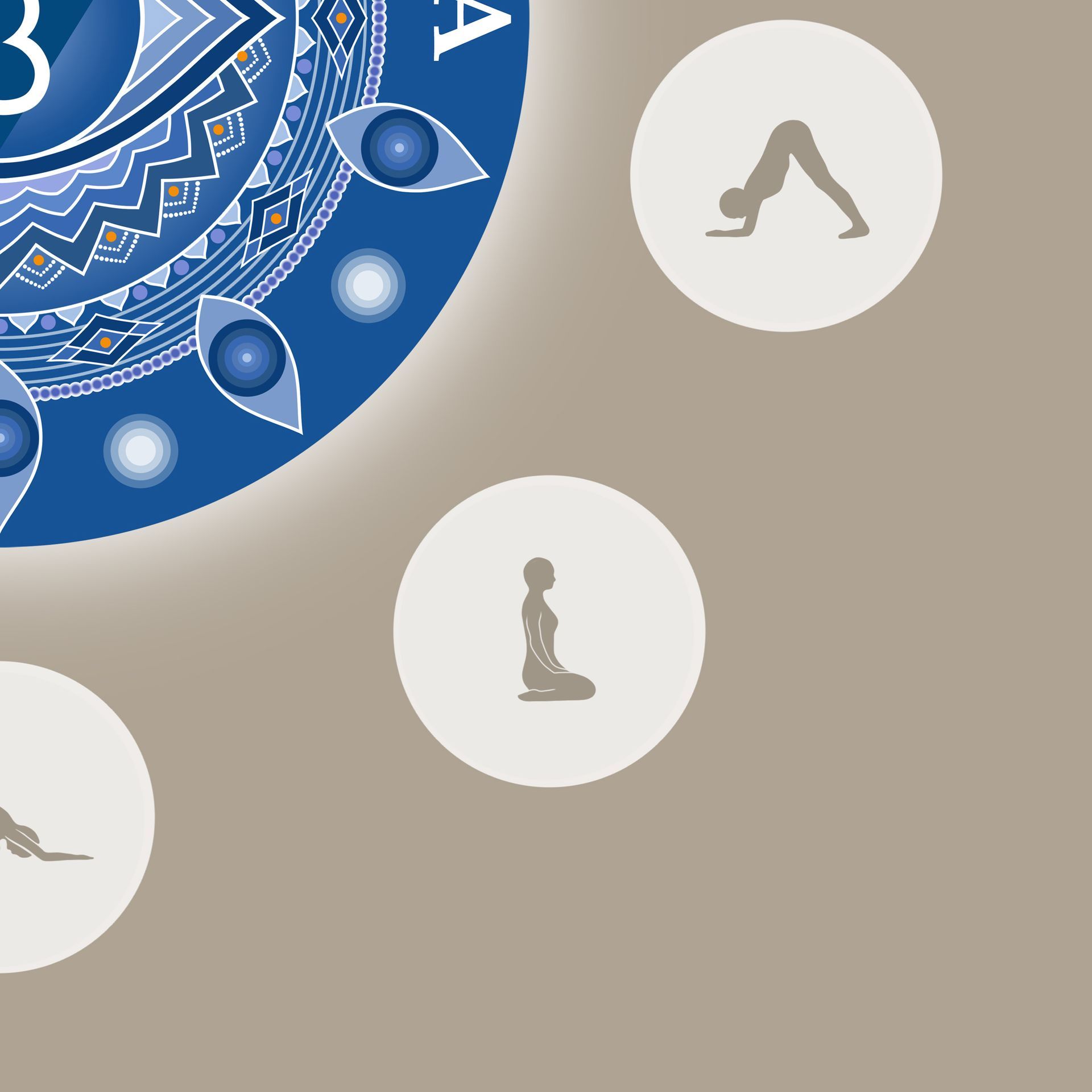 Tanja Brauweiler, Grafikkunst, Chakren Asana Flow, Yoga, Stirnchakra, Ajna