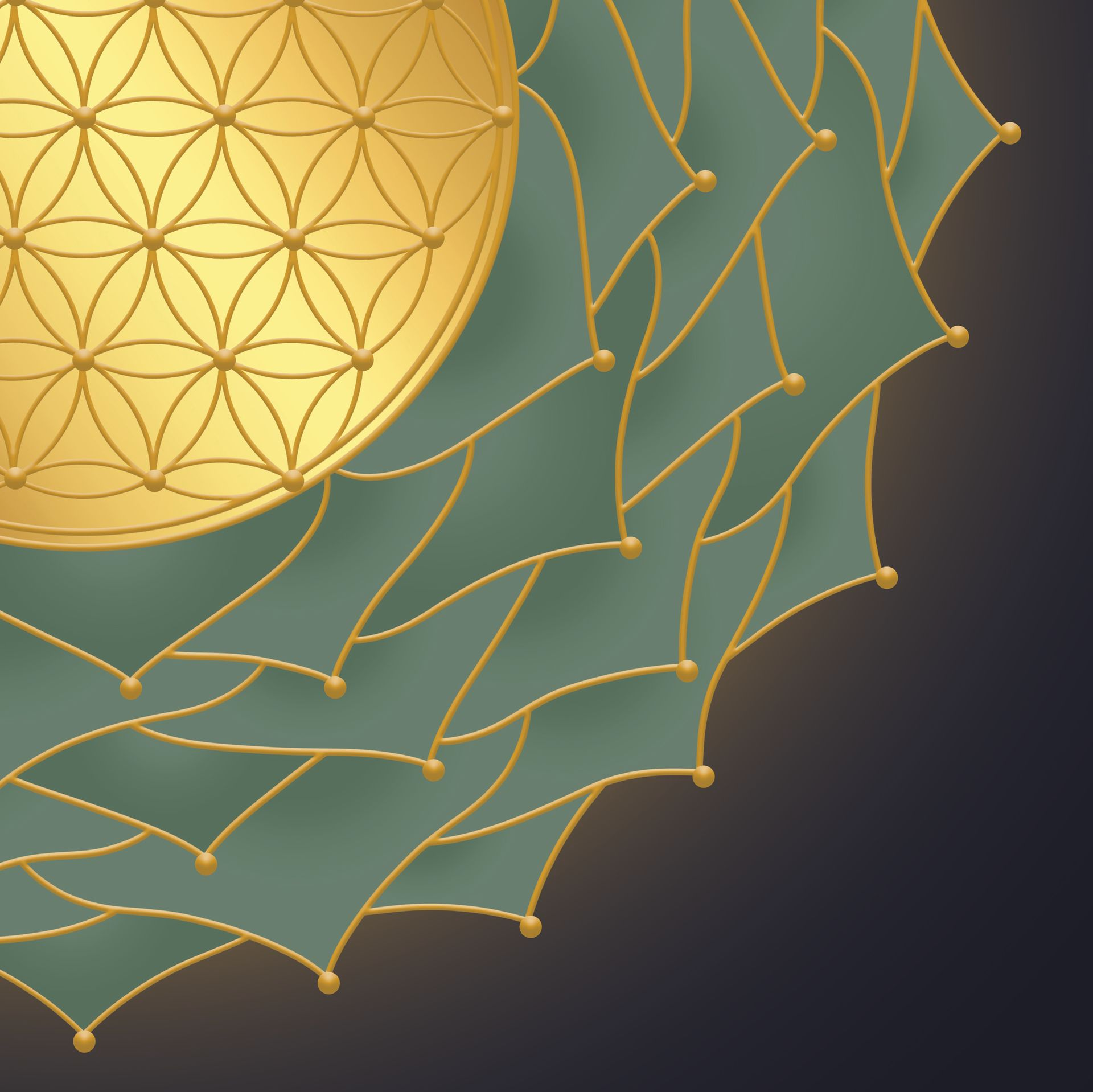Grafikfreuden, Golden Spirit, Blume des Lebens