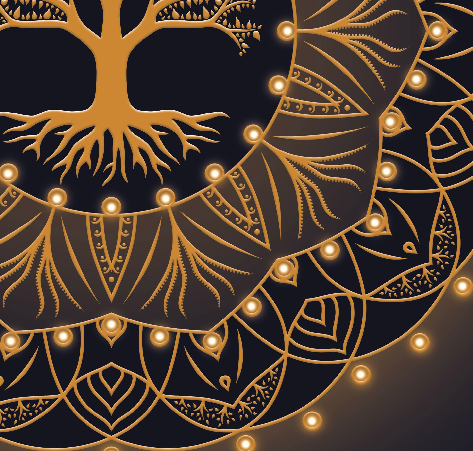 Grafikfreuden, Golden Spirit, Baum des Lebens