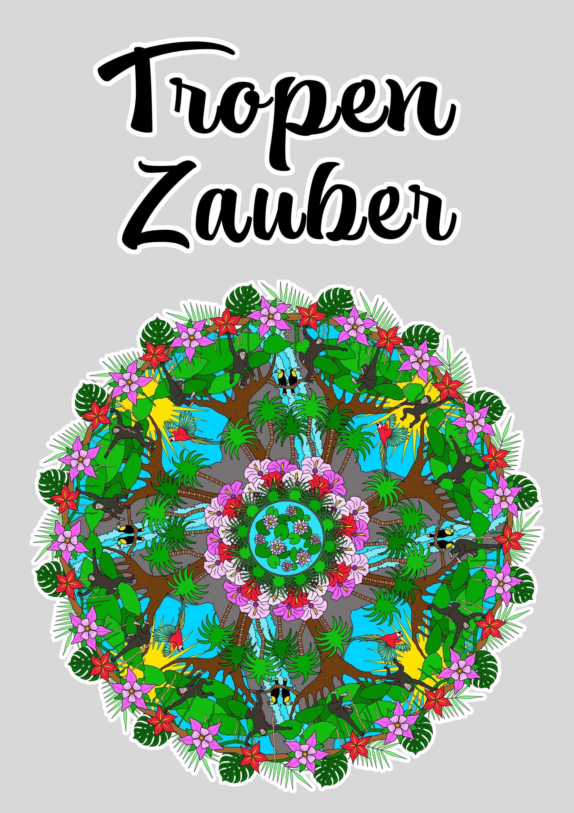 Malfreuden Ausmalbild A2/A3 Tropen Zauber