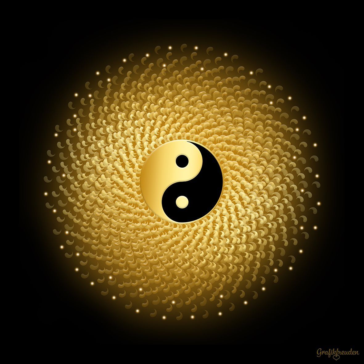 Grafikfreuden, Golden Spirit, Yin und Yang