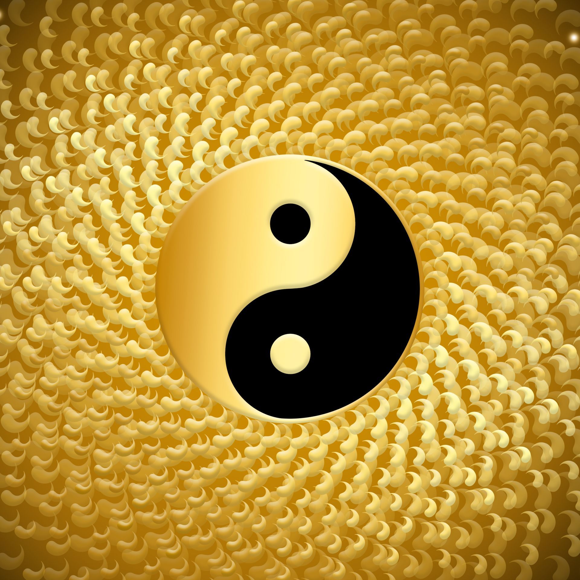 Tanja Brauweiler, Grafikkunst, Golden Spirit, Yin Yang