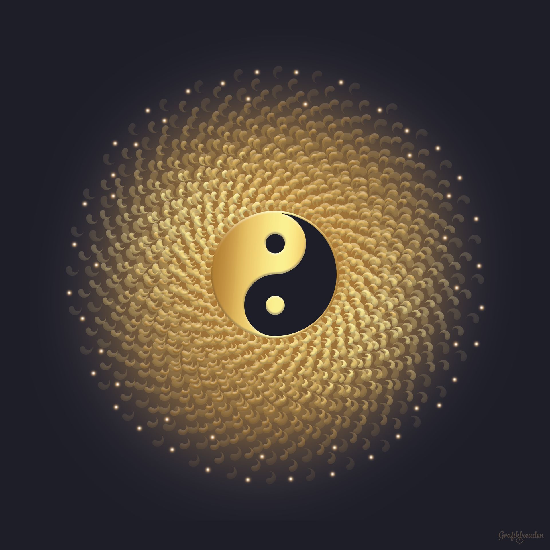 Grafikfreuden, Golden Spirit, Yin&Yang