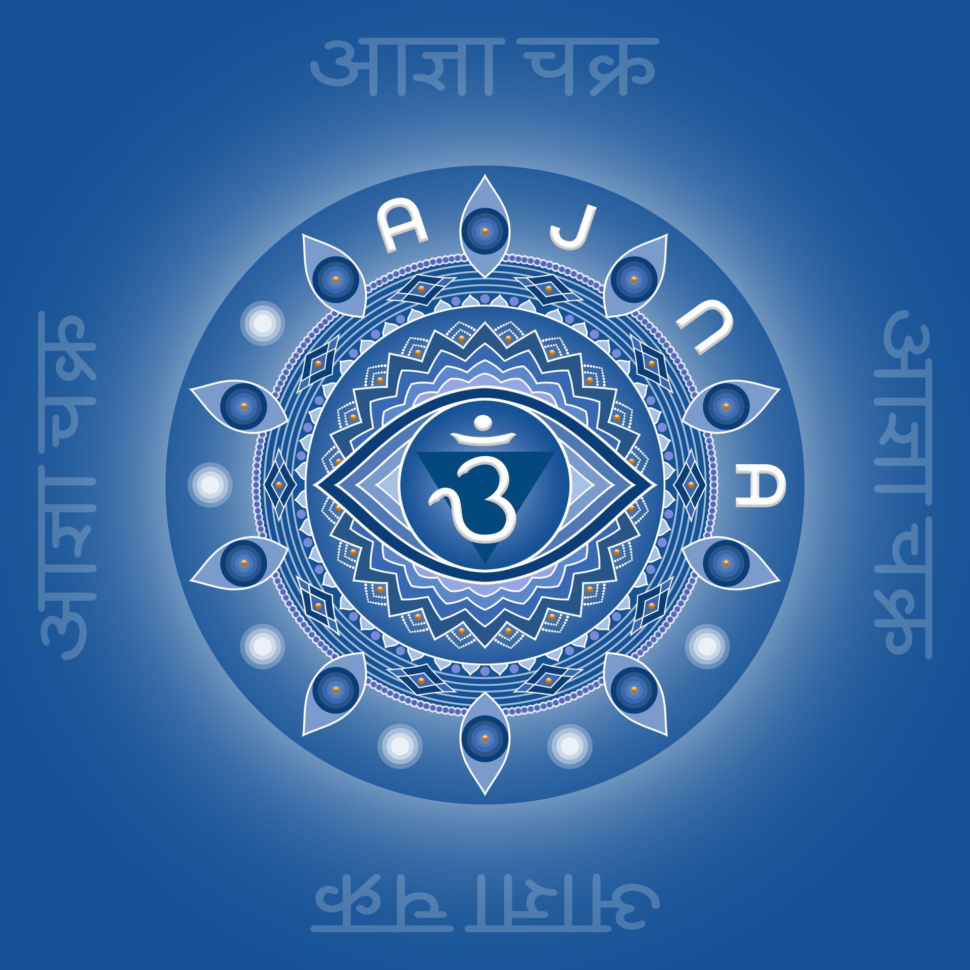 Grafikfreuden, Chakra, Stirnchakra, Ajna