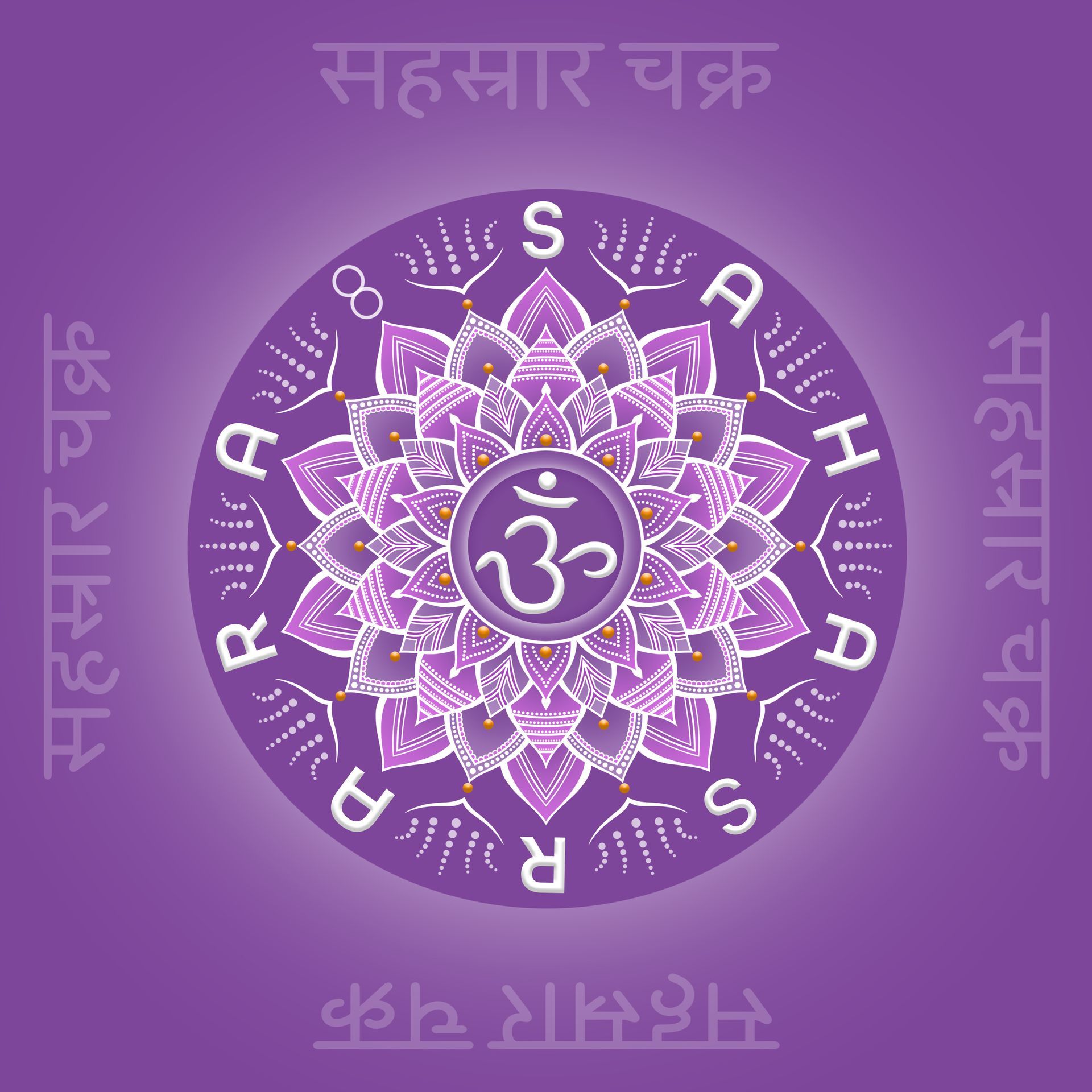 Grafikfreuden, Chakra, Kronenchakra, Sahasrara
