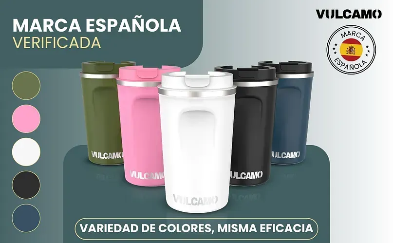 Gama de vasos Vulcano de colores, marca española.