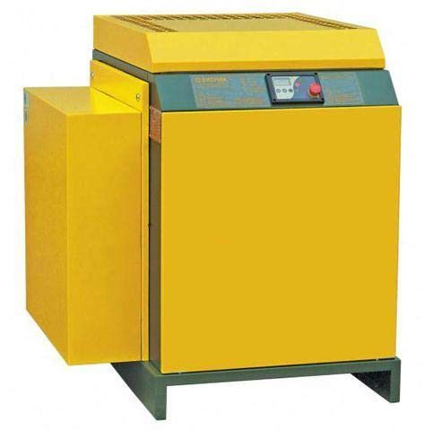 Una caja amarilla con un botón rojo encima