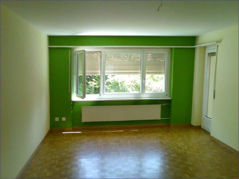 Bemalter Raum, Arbeit der Malerei Lampert