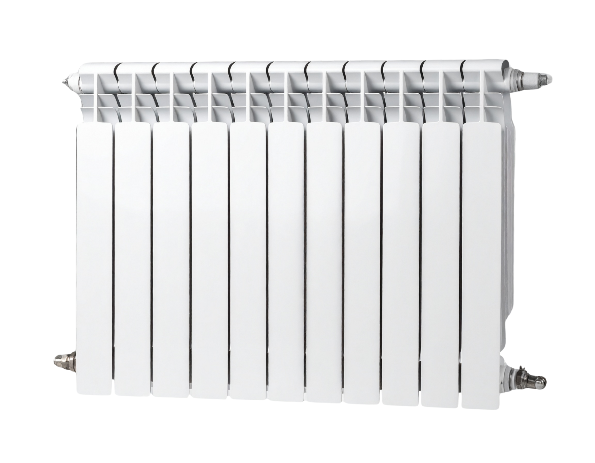 Radiateur électrique en aluminium blanc.
