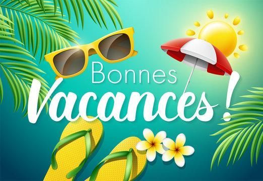 Visuel souhaitant bonnes vacances