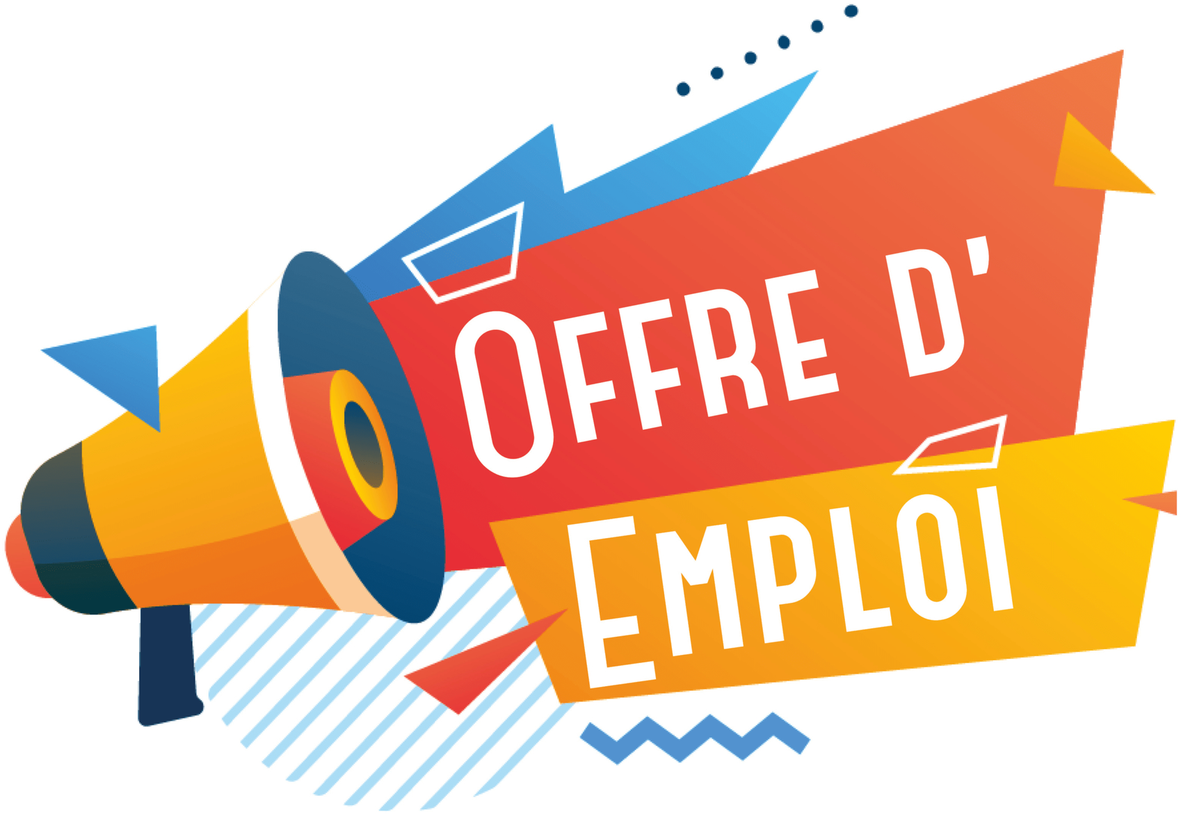 Haut parleur précisant une offre d'emploi