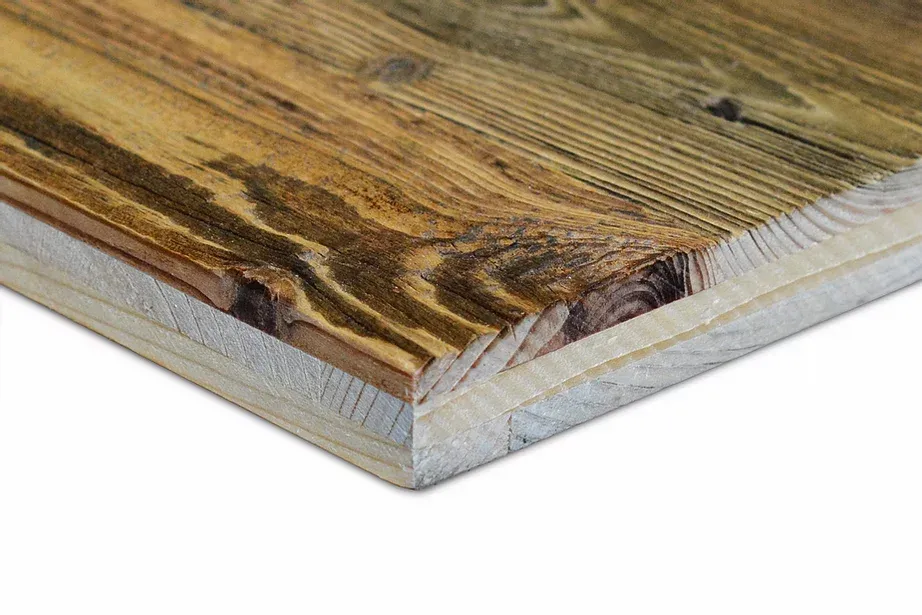 Panneau 3 plis - bois brûlé