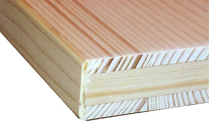 Panneau 3 plis mélèze - chant plaqué