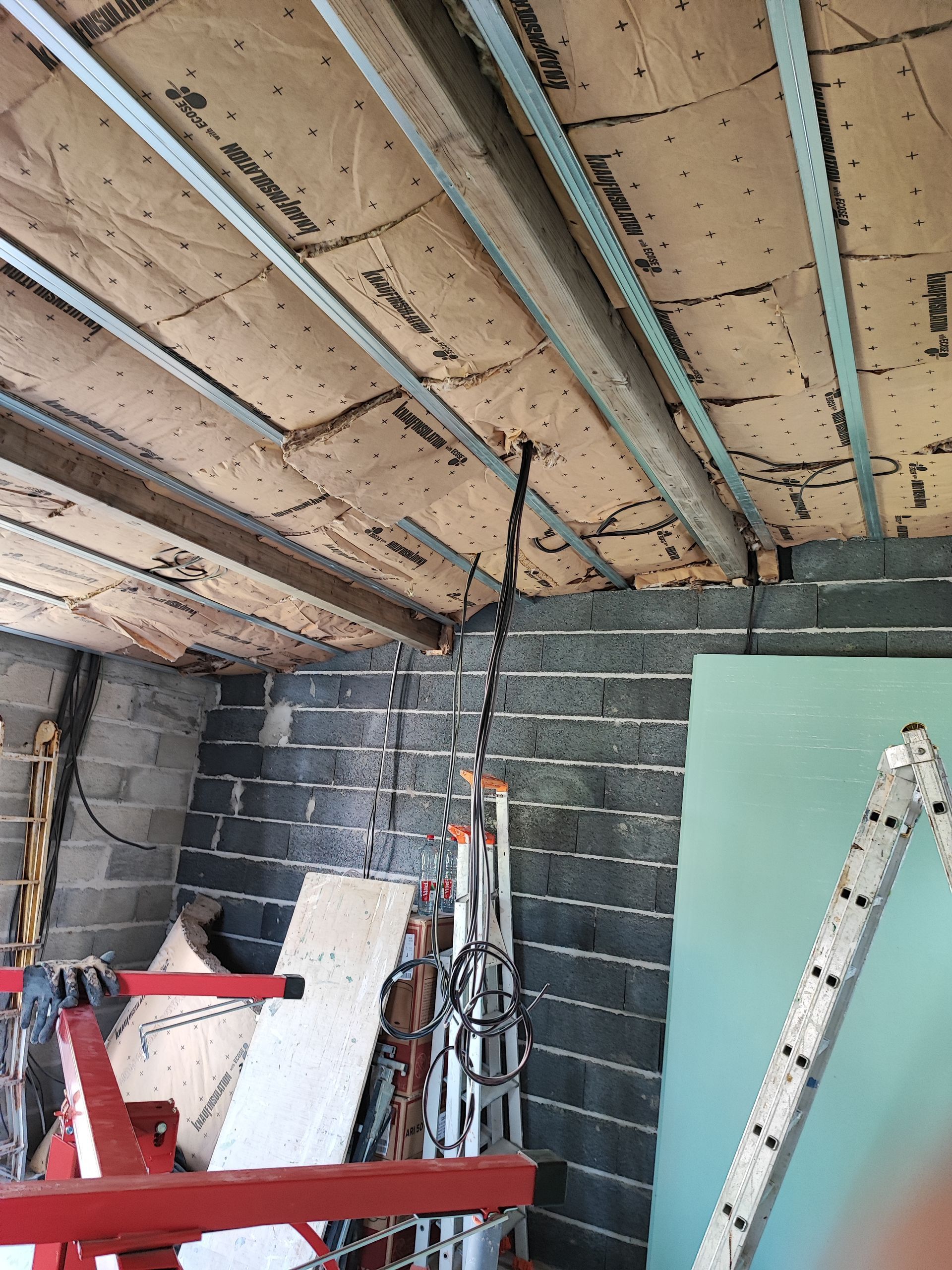 Faux plafond avec isolation