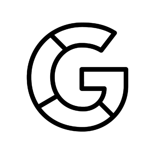 Logotipo de Google: G estilizada con un contorno circular segmentado.