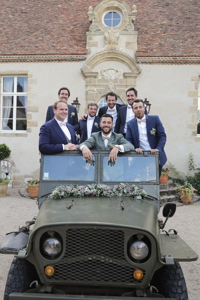 Boutonnières du marié et des témoins