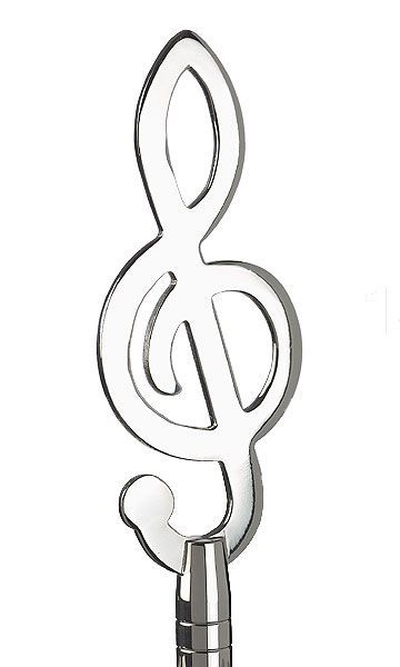 Violin clef seat, nickel plated 135
