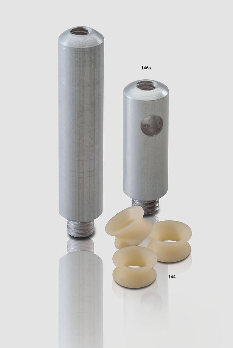 Tension pins short and long No. 146a, old model + No. 144 rubber sleeves